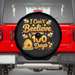 I Can't Believe It's Been 100 Days of School Cute Bee Spare Tire Cover TS02 Black Print Your Wear