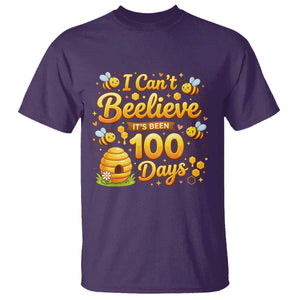 I Can't Believe It's Been 100 Days of School Cute Bee T Shirt TS02 Purple Print Your Wear