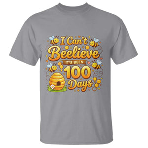 I Can't Believe It's Been 100 Days of School Cute Bee T Shirt TS02 Sport Gray Print Your Wear