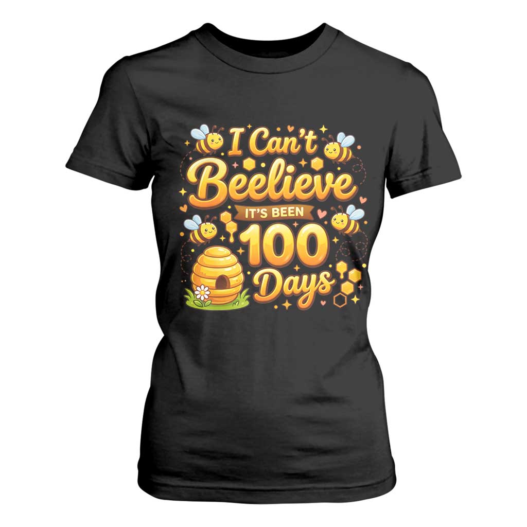 I Can't Believe It's Been 100 Days of School Cute Bee T Shirt For Women TS02 Black Print Your Wear