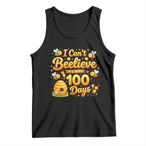 I Can't Believe It's Been 100 Days of School Cute Bee Tank Top TS02 Black Print Your Wear