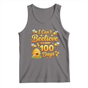 I Can't Believe It's Been 100 Days of School Cute Bee Tank Top TS02 Deep Heather Print Your Wear