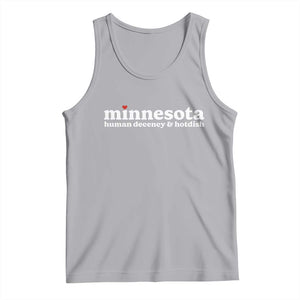 Minnesota Human Decency and Hotdish Tank Top MN Nice Social Justice and Human Rights TS02 Athletic Heather Print Your Wear