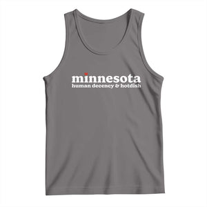 Minnesota Human Decency and Hotdish Tank Top MN Nice Social Justice and Human Rights TS02 Deep Heather Print Your Wear