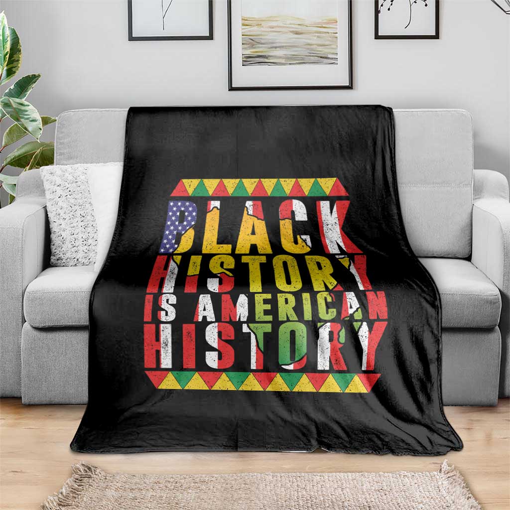 Black History is American History Throw Blanket Patriotic African Pride TS02 Print Your Wear