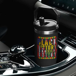 Black History is American History Flip Straw Tumbler Patriotic African Pride TS02 Print Your Wear
