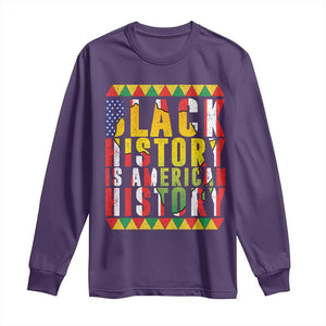 Black History is American History Long Sleeve Shirt Patriotic African Pride TS02 Purple Print Your Wear