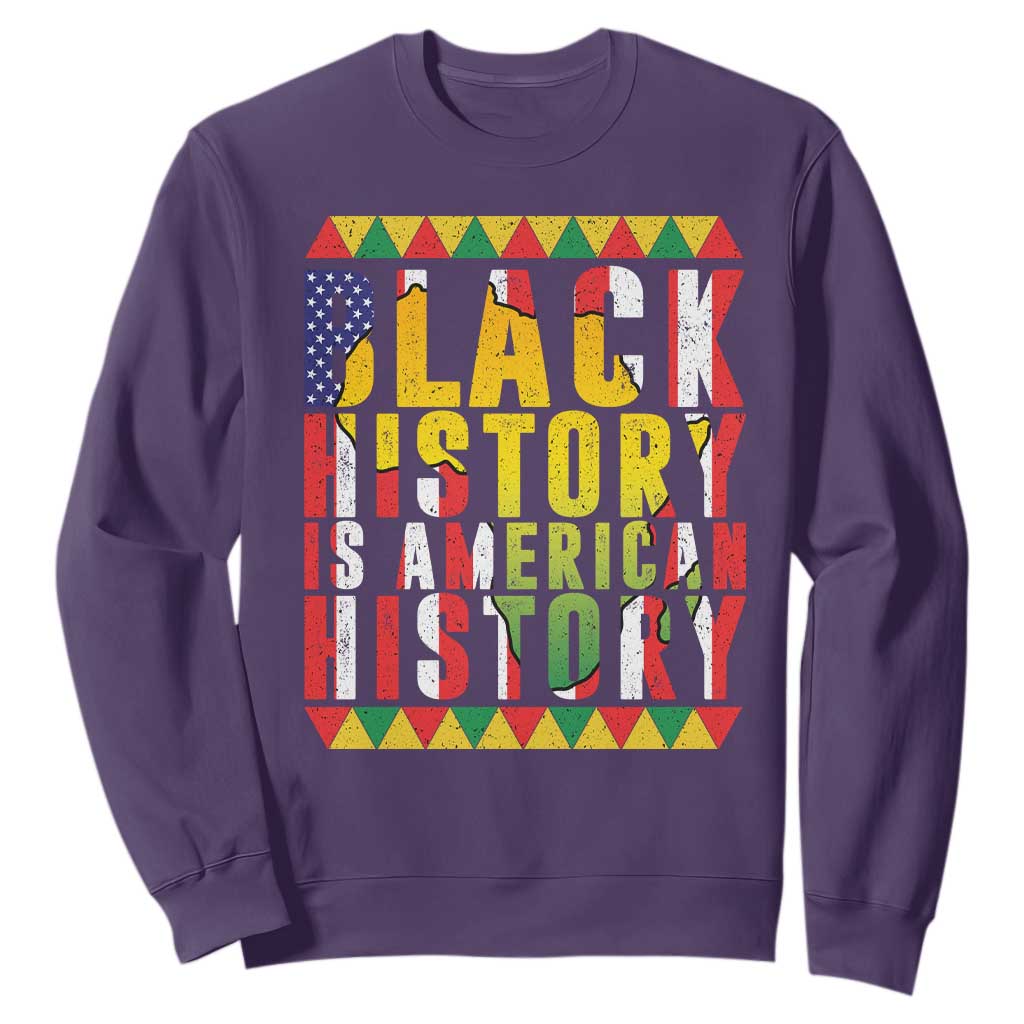 Black History is American History Sweatshirt Patriotic African Pride TS02 Purple Print Your Wear