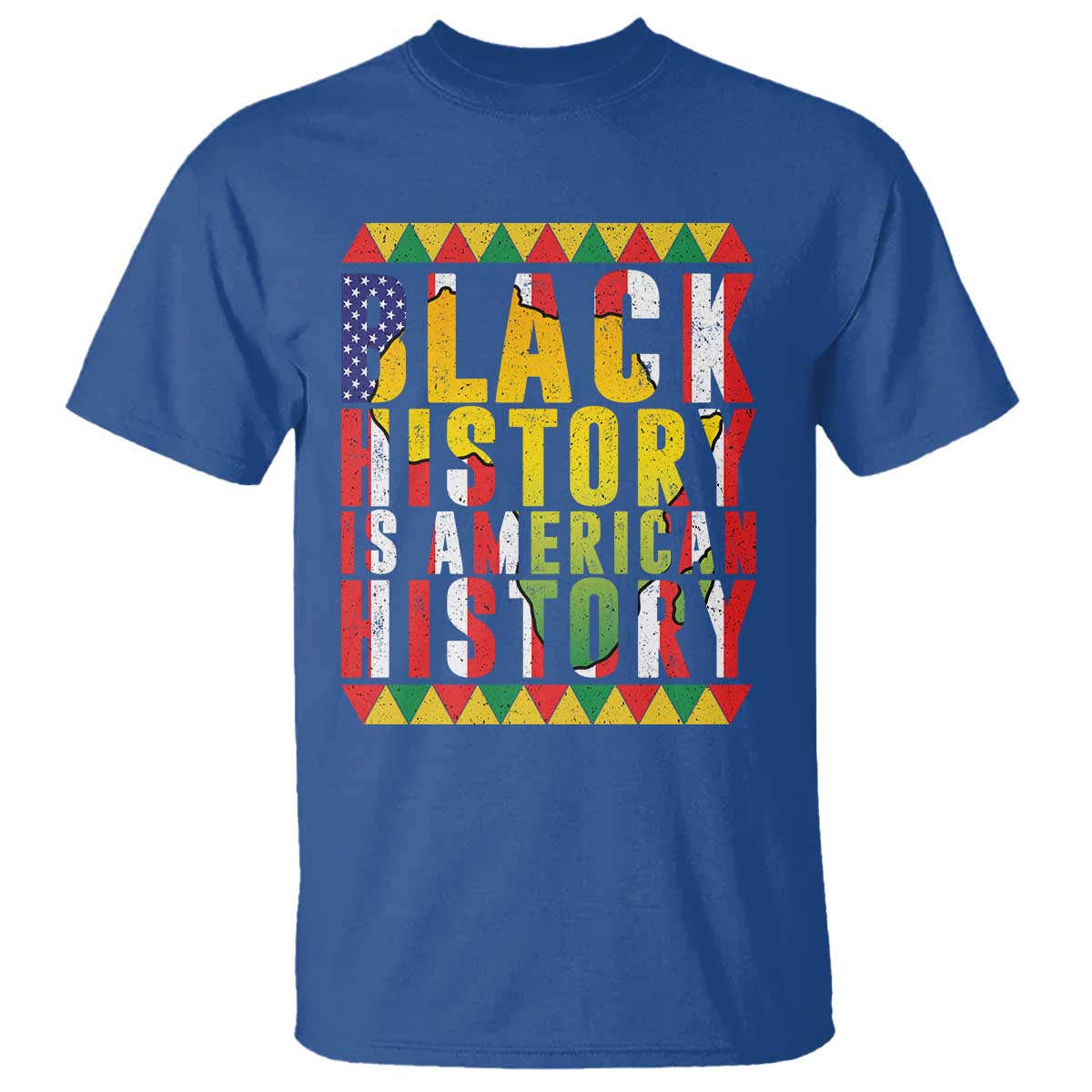 Black History is American History T Shirt Patriotic African Pride TS02 Royal Blue Print Your Wear