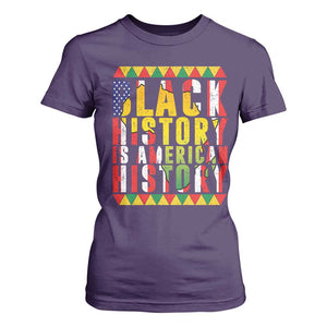 Black History is American History T Shirt For Women Patriotic African Pride TS02 Purple Print Your Wear