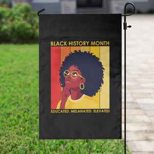 Black History Month Afro Woman Garden Flag Educated Melanated Elevated African American Empowerment TS02 Print Your Wear