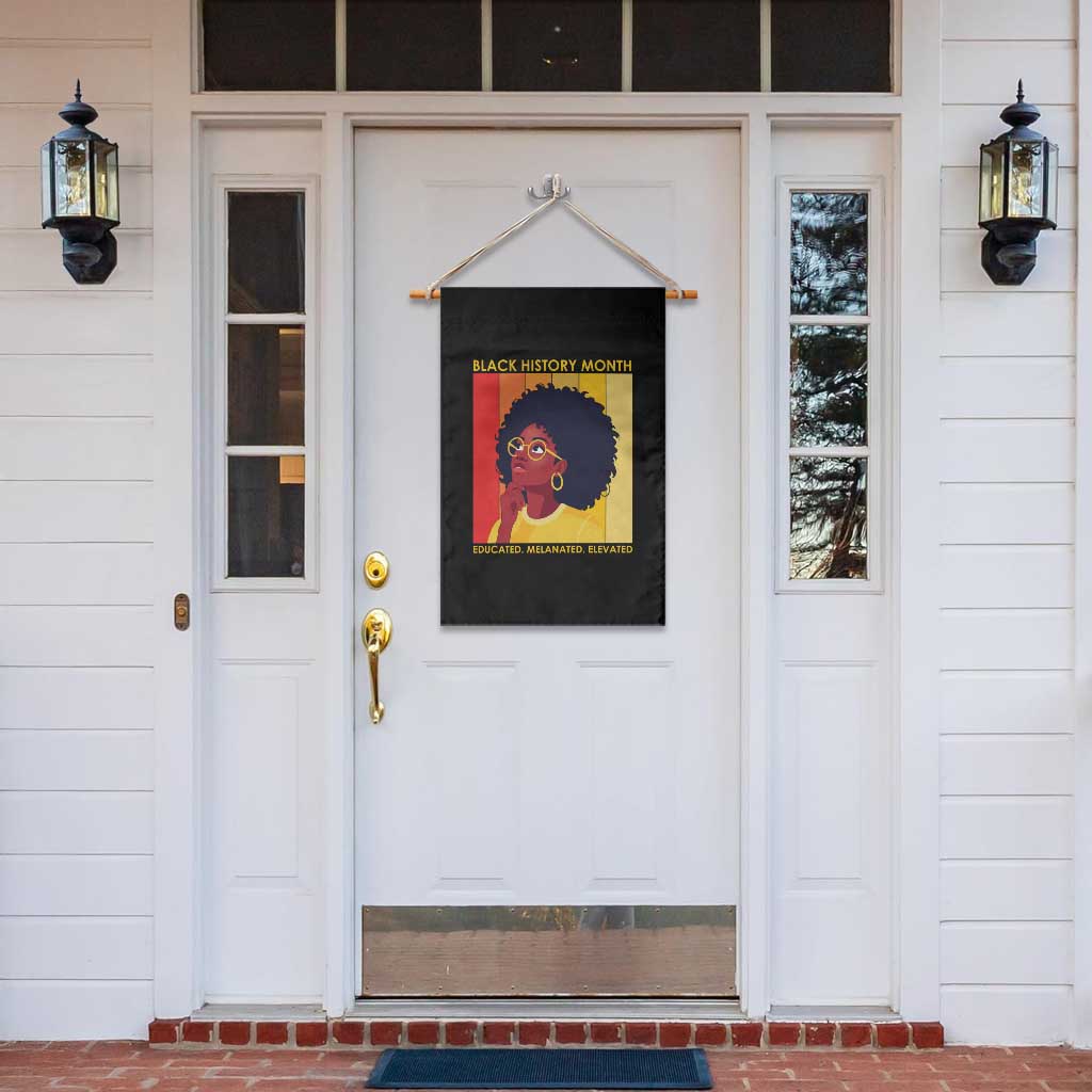 Black History Month Afro Woman Garden Flag Educated Melanated Elevated African American Empowerment TS02 Print Your Wear