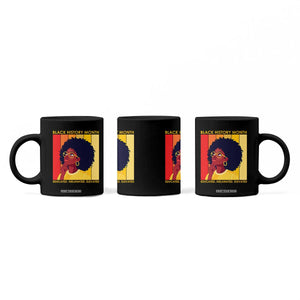 Black History Month Afro Woman Coffee Mug Educated Melanated Elevated African American Empowerment TS02 Print Your Wear