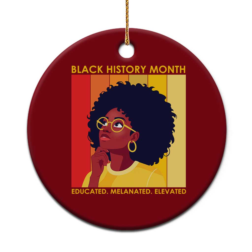 Black History Month Afro Woman Ceramic Ornament Educated Melanated Elevated African American Empowerment TS02 1pc Red Print Your Wear