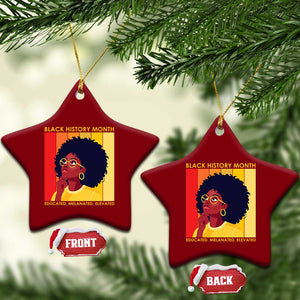 Black History Month Afro Woman Ceramic Ornament Educated Melanated Elevated African American Empowerment TS02 Print Your Wear