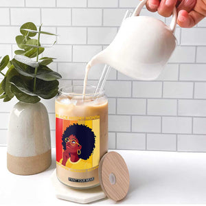Black History Month Afro Woman Glass Can Educated Melanated Elevated African American Empowerment TS02 Print Your Wear