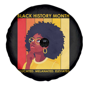 Black History Month Afro Woman Spare Tire Cover Educated Melanated Elevated African American Empowerment TS02 Print Your Wear