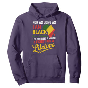 I Am Black History I Exist for a Lifetime Hoodie Black Pride African American Empowerment TS02 Purple Print Your Wear