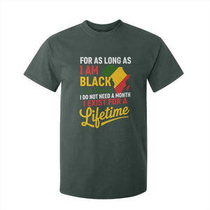 I Am Black History I Exist for a Lifetime T Shirt For Kid Black Pride African American Empowerment TS02 Dark Forest Green Print Your Wear