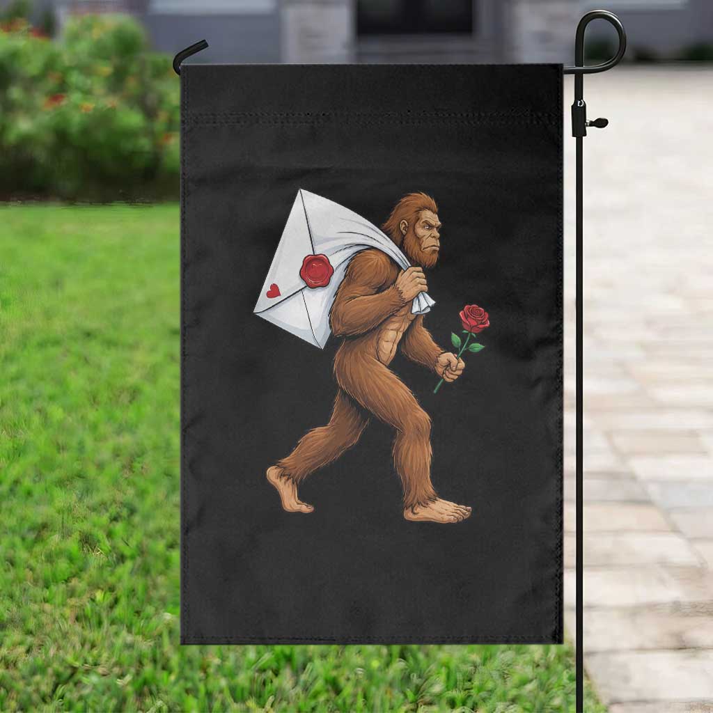 Funny Valentine Bigfoot with Heart Sack Bag Garden Flag Romantic Sasquatch Love Letter Valentines Day TS02 Print Your Wear