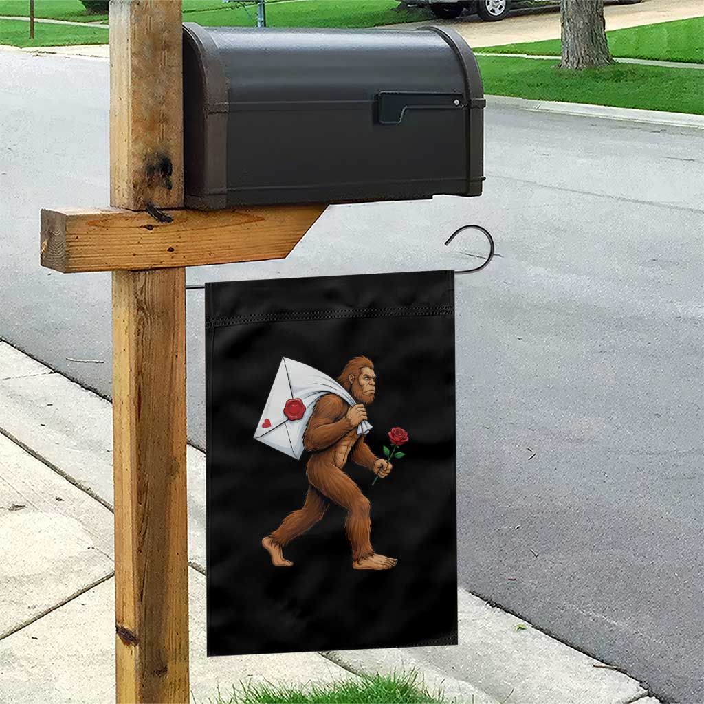 Funny Valentine Bigfoot with Heart Sack Bag Garden Flag Romantic Sasquatch Love Letter Valentines Day TS02 Print Your Wear