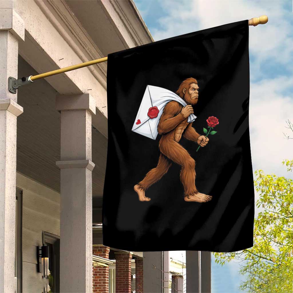 Funny Valentine Bigfoot with Heart Sack Bag Garden Flag Romantic Sasquatch Love Letter Valentines Day TS02 Print Your Wear