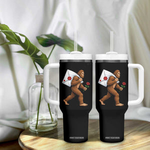 Funny Valentine Bigfoot with Heart Sack Bag Tumbler With Handle Romantic Sasquatch Love Letter Valentines Day TS02 Print Your Wear