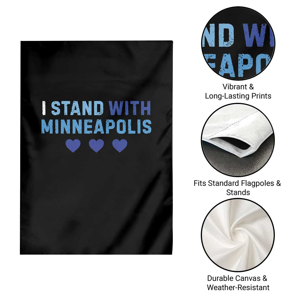 I Stand With Minneapolis Garden Flag Blue Heart Solidarity Support Minnesota Strong TS02 Print Your Wear