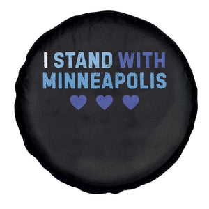 I Stand With Minneapolis Spare Tire Cover Blue Heart Solidarity Support Minnesota Strong TS02 Print Your Wear