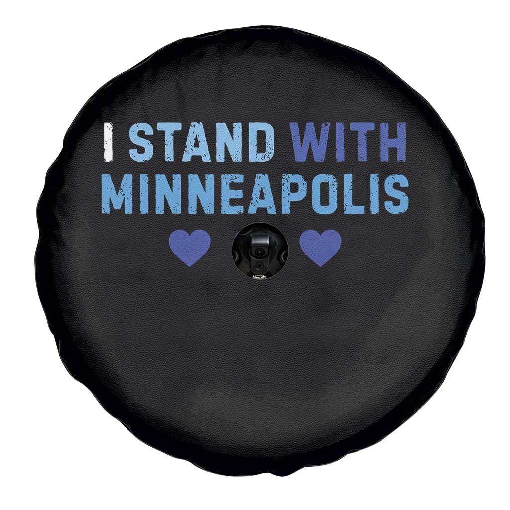 I Stand With Minneapolis Spare Tire Cover Blue Heart Solidarity Support Minnesota Strong TS02 Print Your Wear