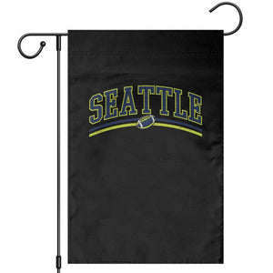 Vintage Seattle Pride Retro Varsity Athletic Style Graphic Garden Flag Game Day Sports Fan