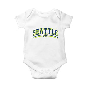 Vintage Seattle Pride Retro Varsity Athletic Style Graphic Baby Onesie Game Day Sports Fan