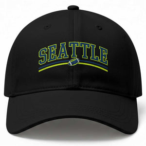 Vintage Seattle Pride Retro Varsity Athletic Style Graphic Baseball Cap Game Day Sports Fan