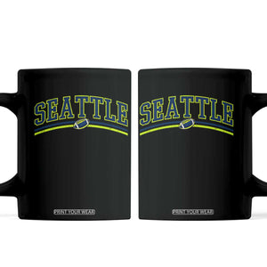 Vintage Seattle Pride Retro Varsity Athletic Style Graphic Coffee Mug Game Day Sports Fan