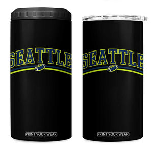 Vintage Seattle Pride Retro Varsity Athletic Style Graphic 4 in 1 Can Cooler Tumbler Game Day Sports Fan