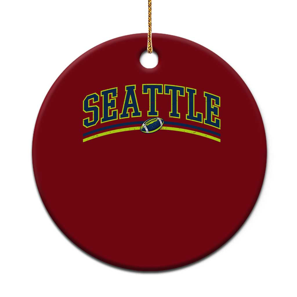 Vintage Seattle Pride Retro Varsity Athletic Style Graphic Ceramic Ornament Game Day Sports Fan TS02 1pc Red Print Your Wear