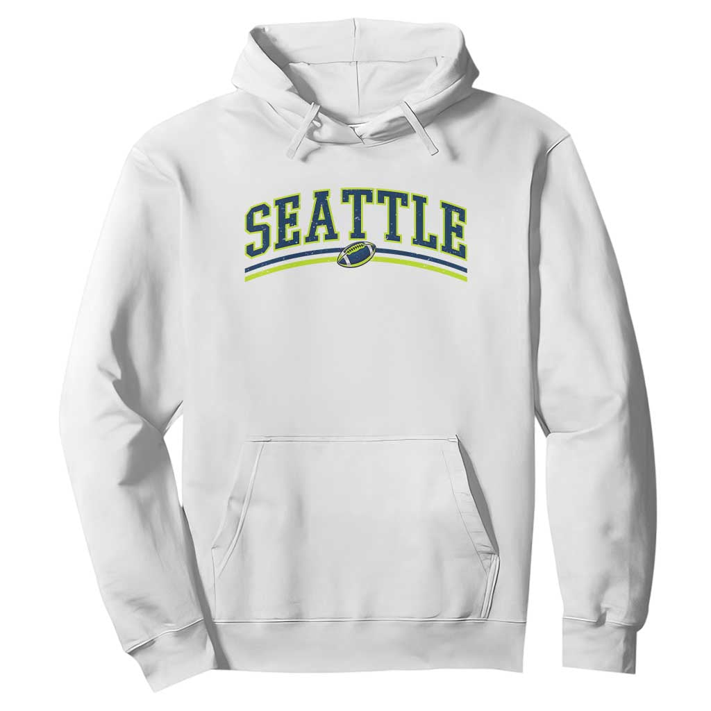 Vintage Seattle Pride Retro Varsity Athletic Style Graphic Hoodie Game Day Sports Fan