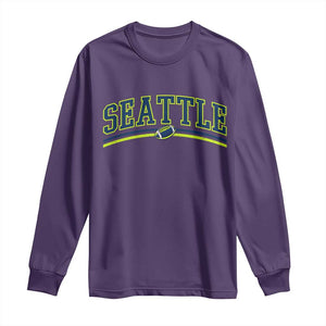 Vintage Seattle Pride Retro Varsity Athletic Style Graphic Long Sleeve Shirt Game Day Sports Fan