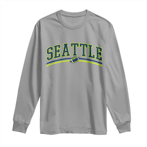 Vintage Seattle Pride Retro Varsity Athletic Style Graphic Long Sleeve Shirt Game Day Sports Fan