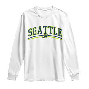 Vintage Seattle Pride Retro Varsity Athletic Style Graphic Long Sleeve Shirt Game Day Sports Fan