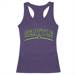 Vintage Seattle Pride Retro Varsity Athletic Style Graphic Racerback Tank Top Game Day Sports Fan
