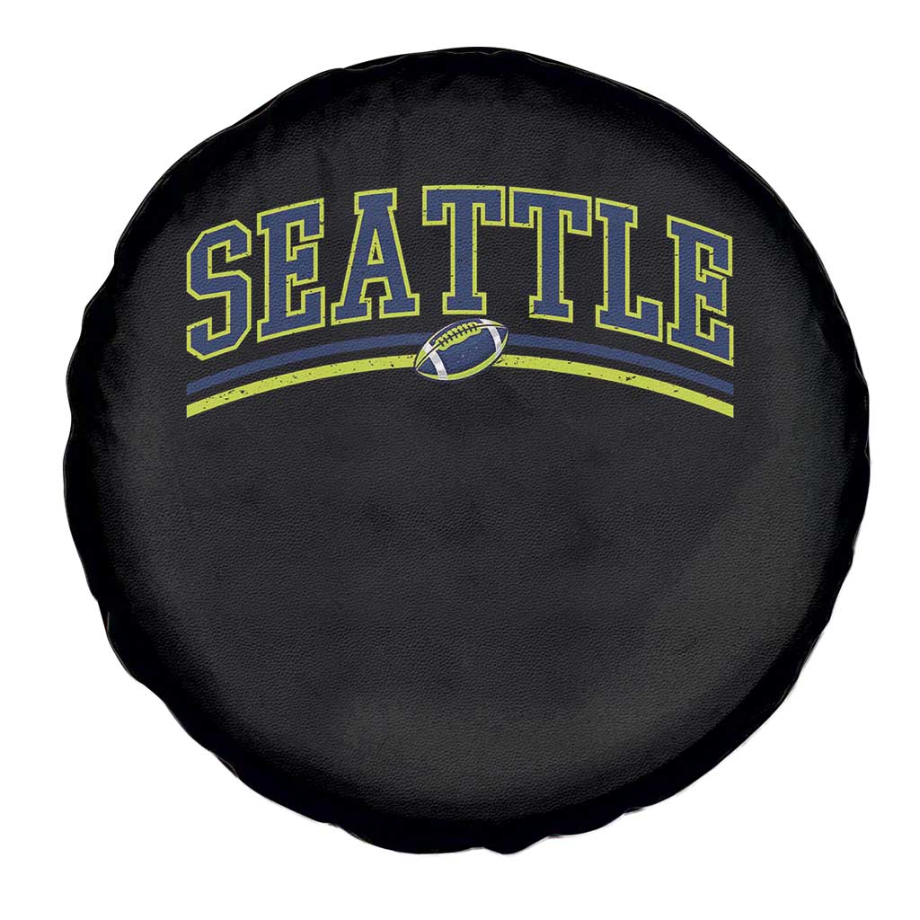 Vintage Seattle Pride Retro Varsity Athletic Style Graphic Spare Tire Cover Game Day Sports Fan