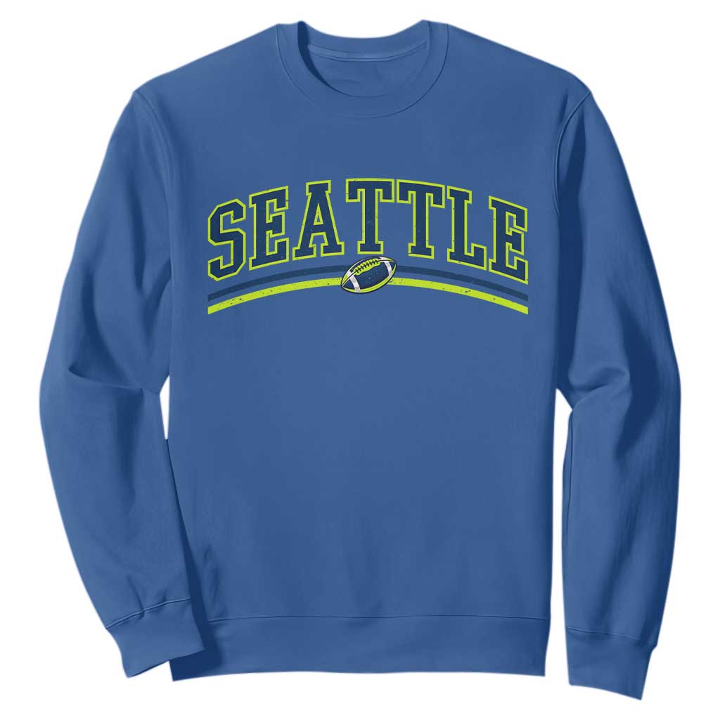 Vintage Seattle Pride Retro Varsity Athletic Style Graphic Sweatshirt Game Day Sports Fan