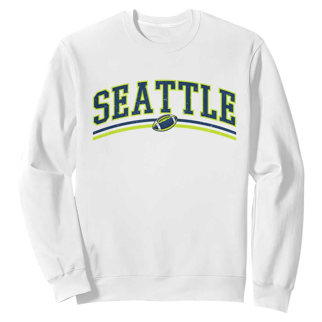 Vintage Seattle Pride Retro Varsity Athletic Style Graphic Sweatshirt Game Day Sports Fan