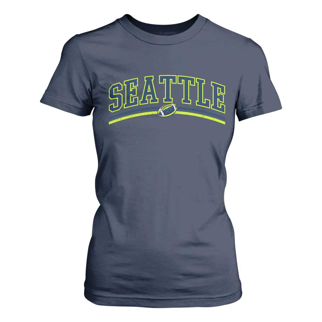 Vintage Seattle Pride Retro Varsity Athletic Style Graphic T Shirt For Women Game Day Sports Fan