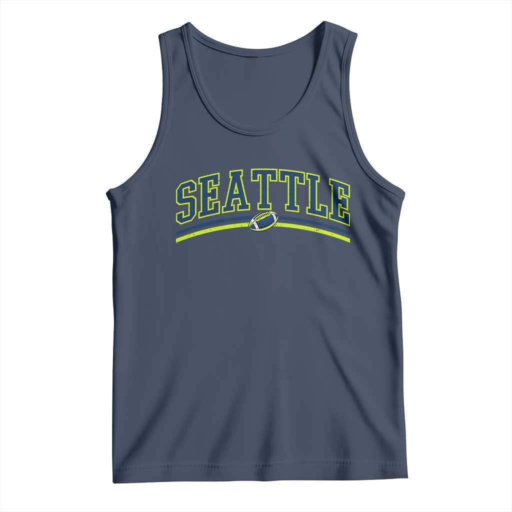 Vintage Seattle Pride Retro Varsity Athletic Style Graphic Tank Top Game Day Sports Fan