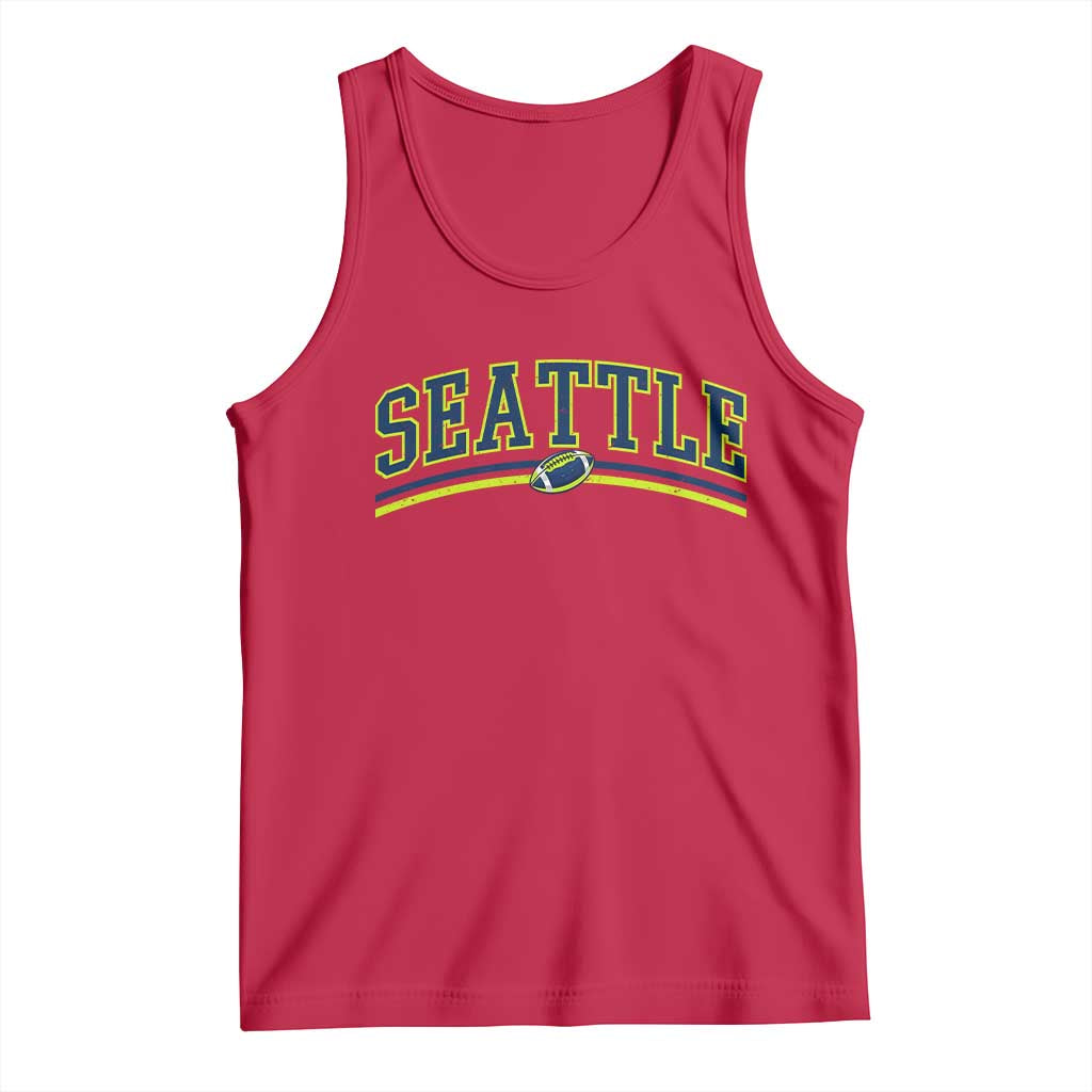 Vintage Seattle Pride Retro Varsity Athletic Style Graphic Tank Top Game Day Sports Fan
