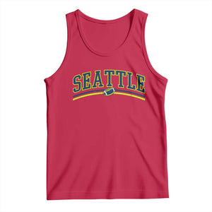 Vintage Seattle Pride Retro Varsity Athletic Style Graphic Tank Top Game Day Sports Fan