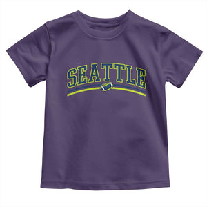 Vintage Seattle Pride Retro Varsity Athletic Style Graphic Toddler T Shirt Game Day Sports Fan