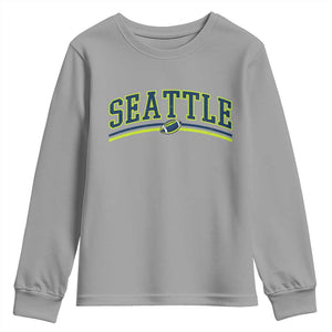 Vintage Seattle Pride Retro Varsity Athletic Style Graphic Youth Sweatshirt Game Day Sports Fan